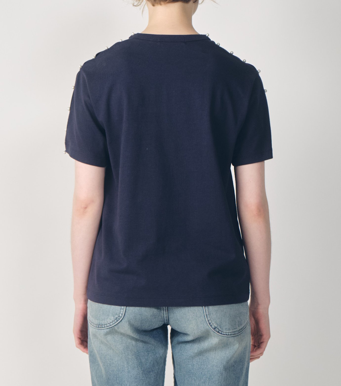ル シェル ブルー - LE CIEL BLEU | Boxy T-shirt w/Pearl | RESTIR