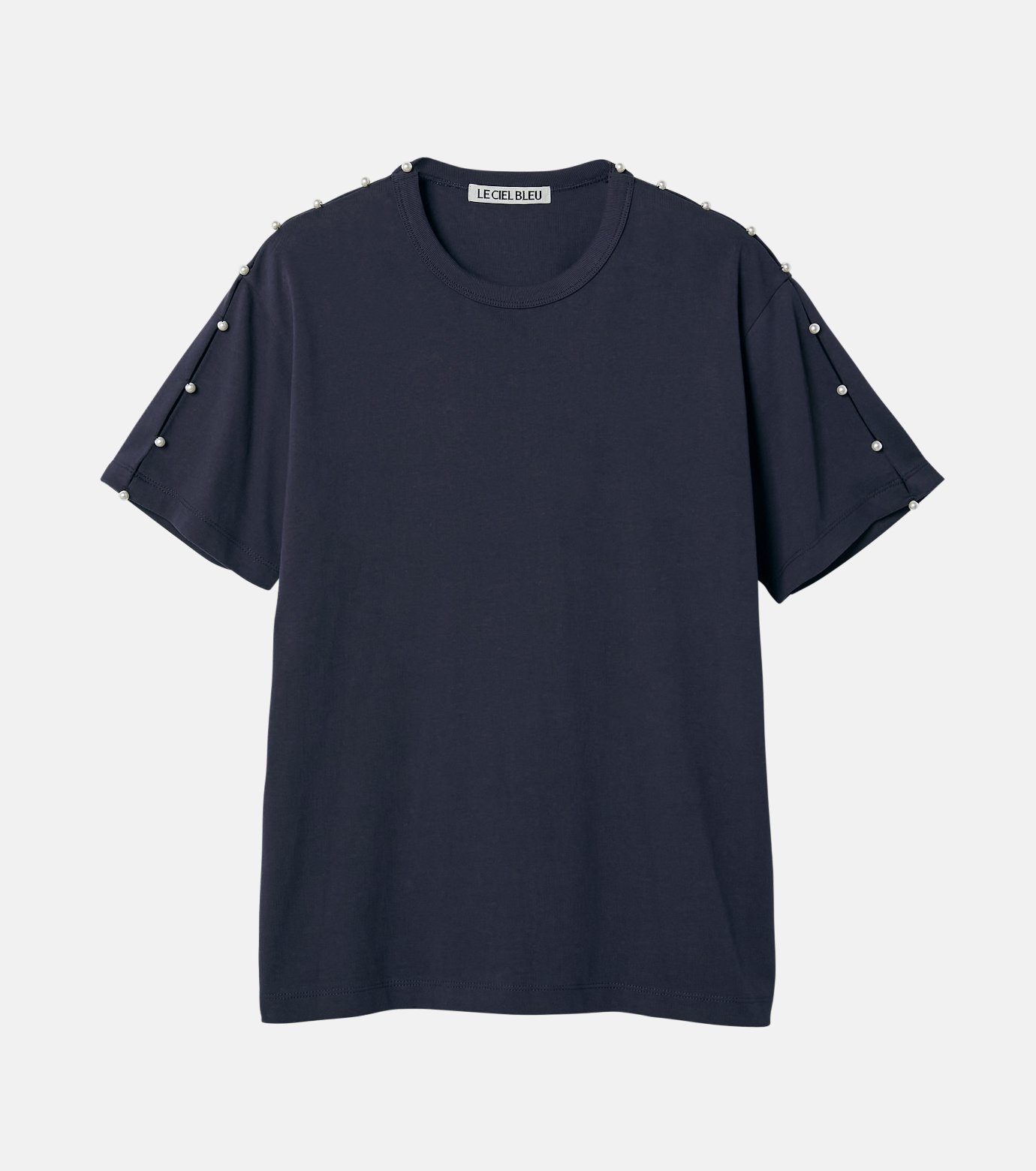 LE CIEL BLEU レースコンビTee Tシャツ　ルシェルブルー ル シェル ブルー - LE CIEL BLEU | Boxy T-shirt w/Pearl | RESTIR