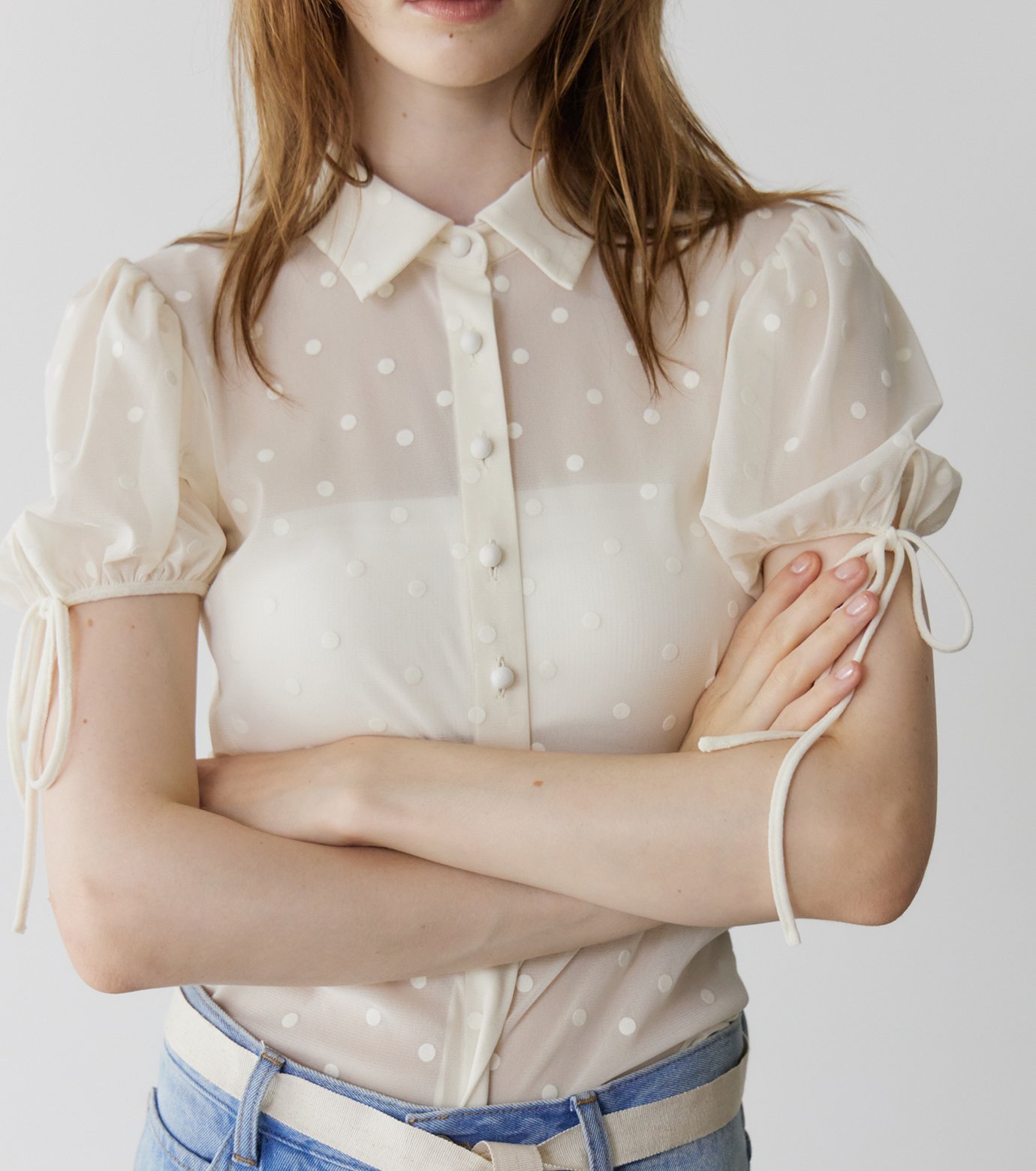 ル シェル ブルー - LE CIEL BLEU | Dot Tulle Shortsleeve