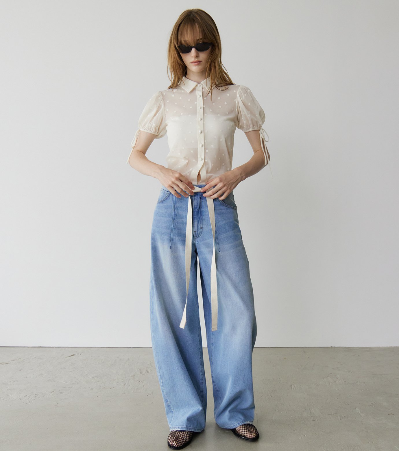 ル シェル ブルー - LE CIEL BLEU | Dot Tulle Shortsleeve