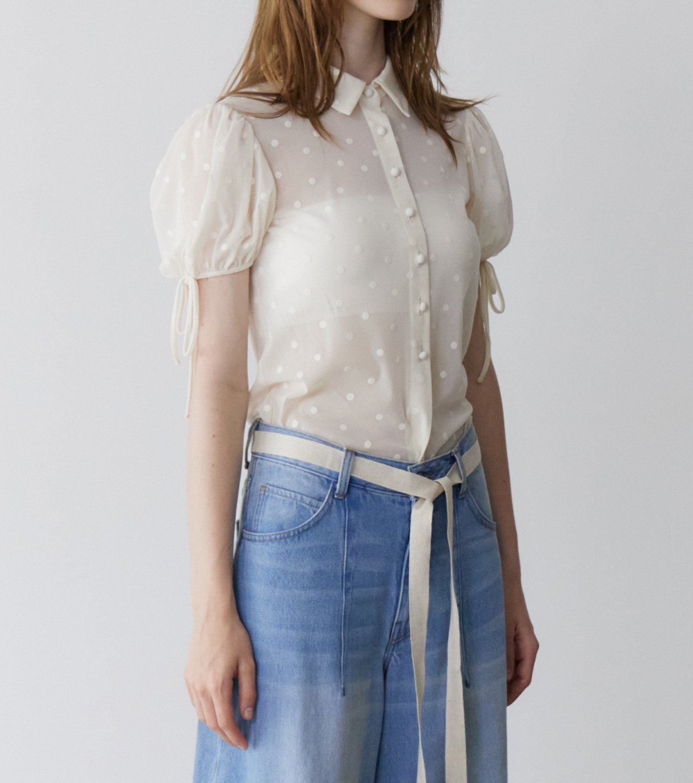 ル シェル ブルー - LE CIEL BLEU | Dot Tulle Shortsleeve