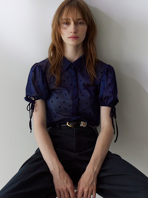 ル シェル ブルー - LE CIEL BLEU | Dot Tulle Shortsleeve