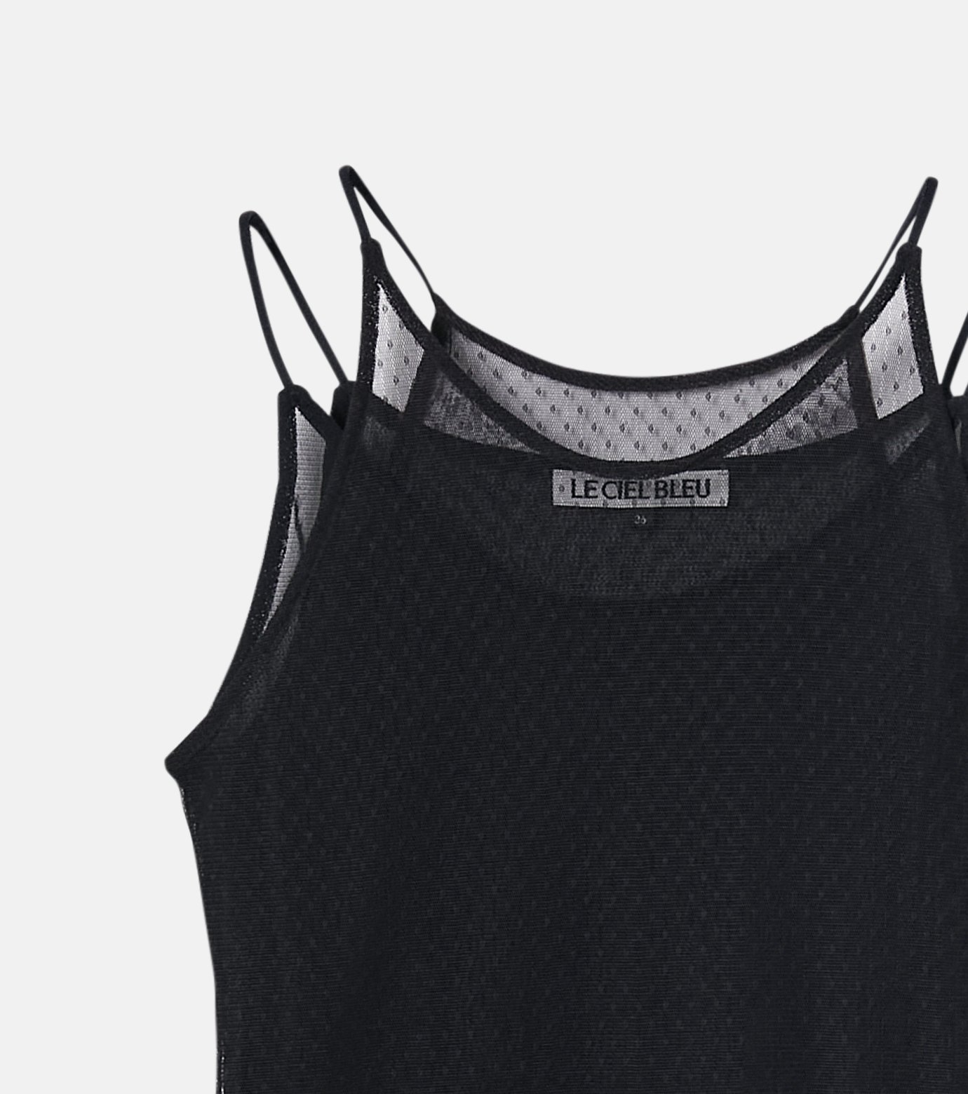 ル シェル ブルー - LE CIEL BLEU | Layered Cami Top-Black-36