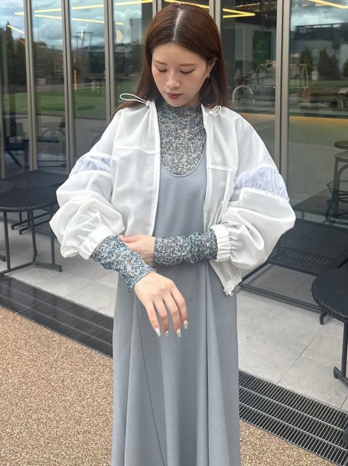 ル シェル ブルー - LE CIEL BLEU | Floral Tulle Top-Light | RESTIR
