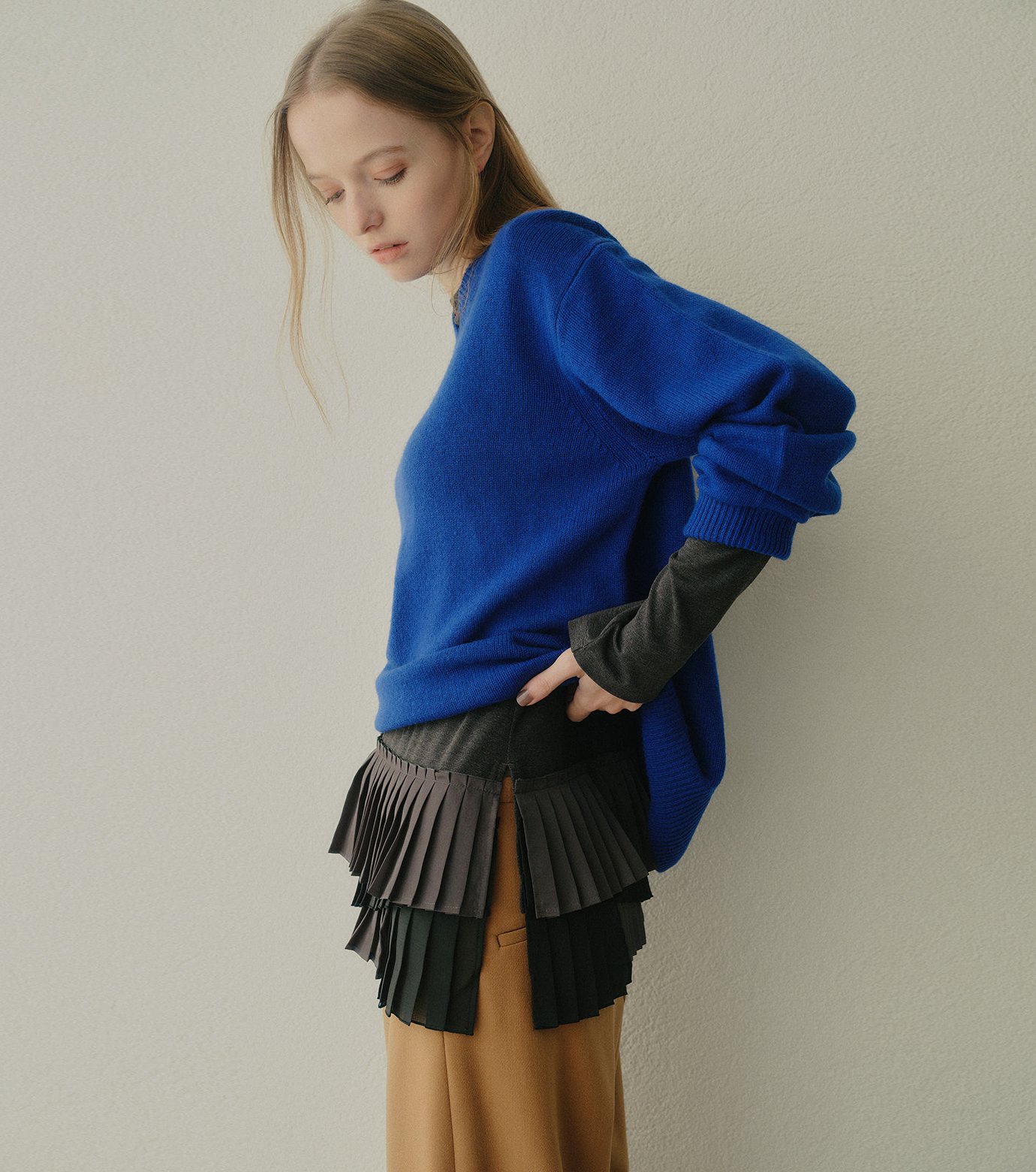 ル シェル ブルー - LE CIEL BLEU | Long Sleeve Jersey Top | RESTIR