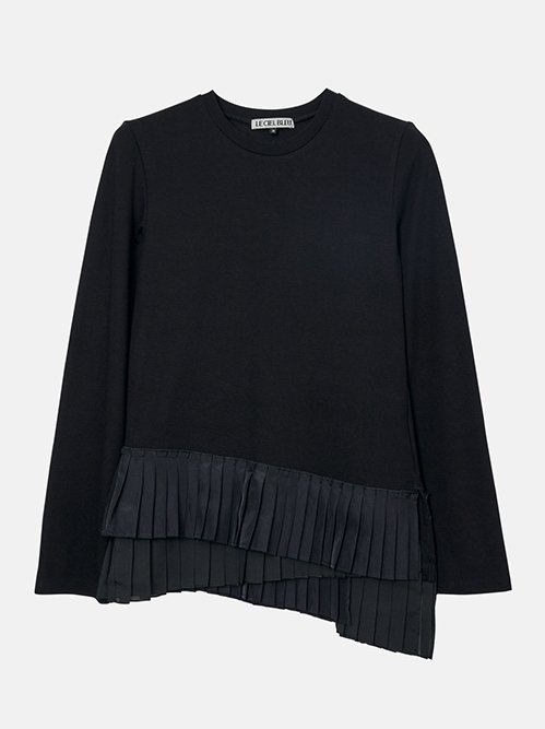 Long Sleeve Jersey Top w/Frilled Hem