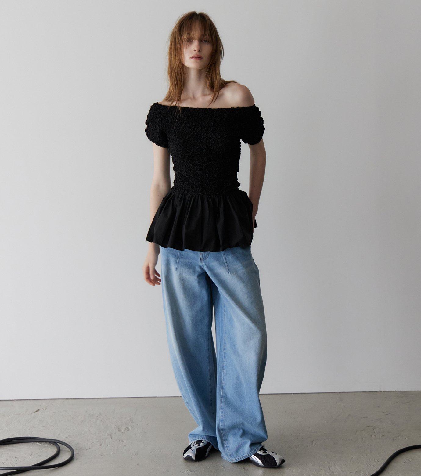 ルシェルブルー　トップス　36 ブラック ル シェル ブルー - LE CIEL BLEU | Harf ZipTOP-Black-36の通販