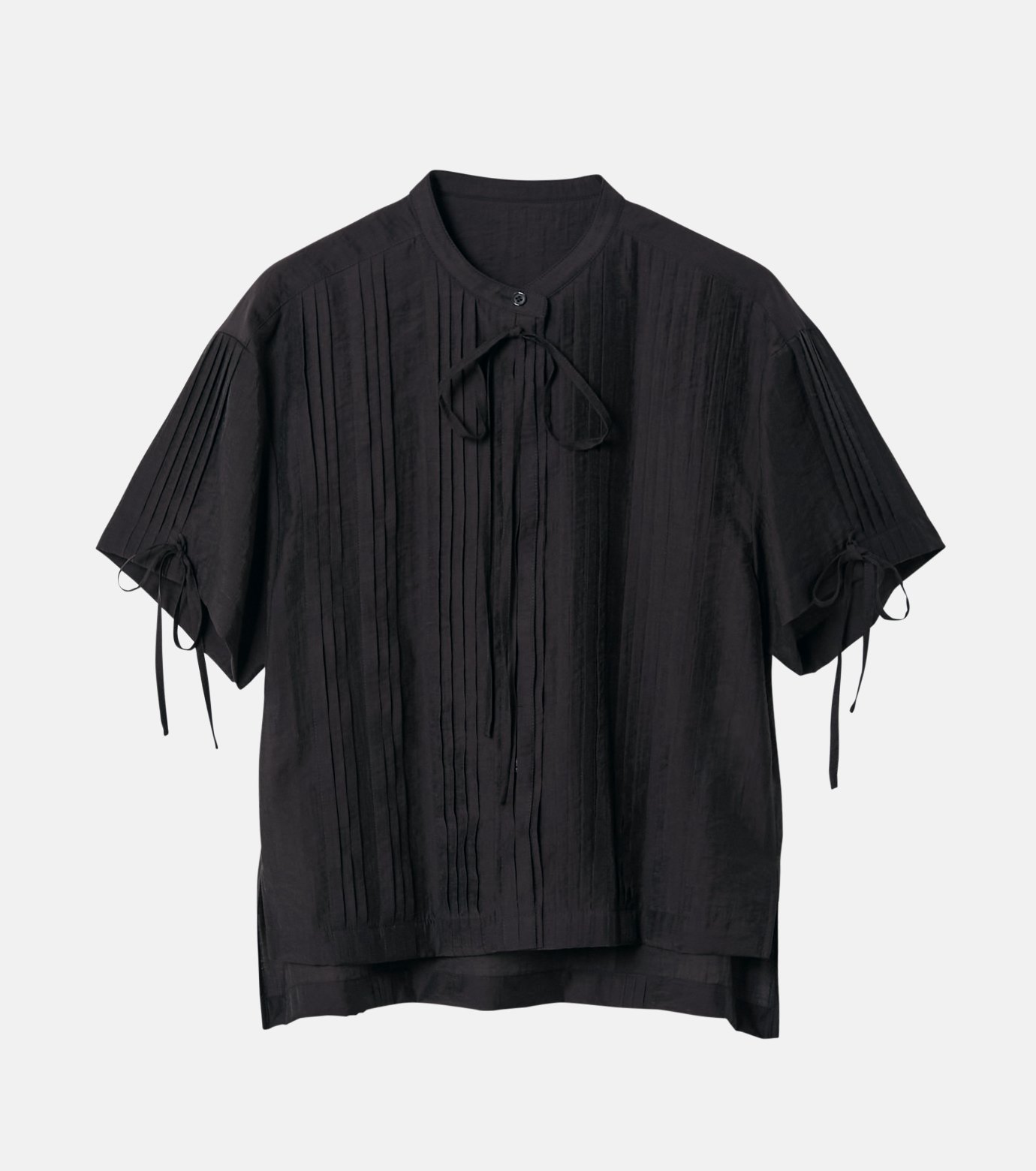 ル シェル ブルー - LE CIEL BLEU | Pleated Shirt-Black-36の