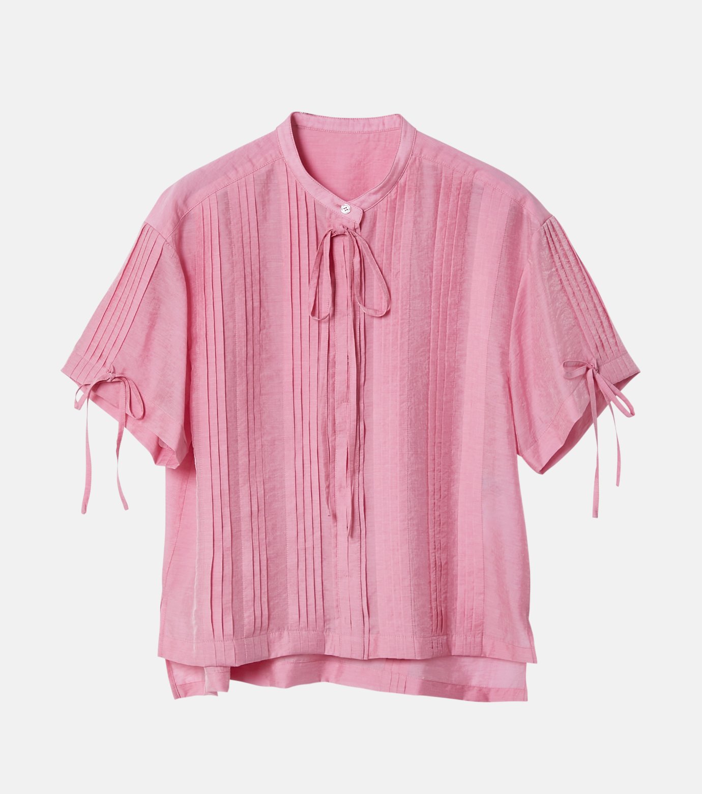 ル シェル ブルー - LE CIEL BLEU | Pleated Shirt-Pink-36の
