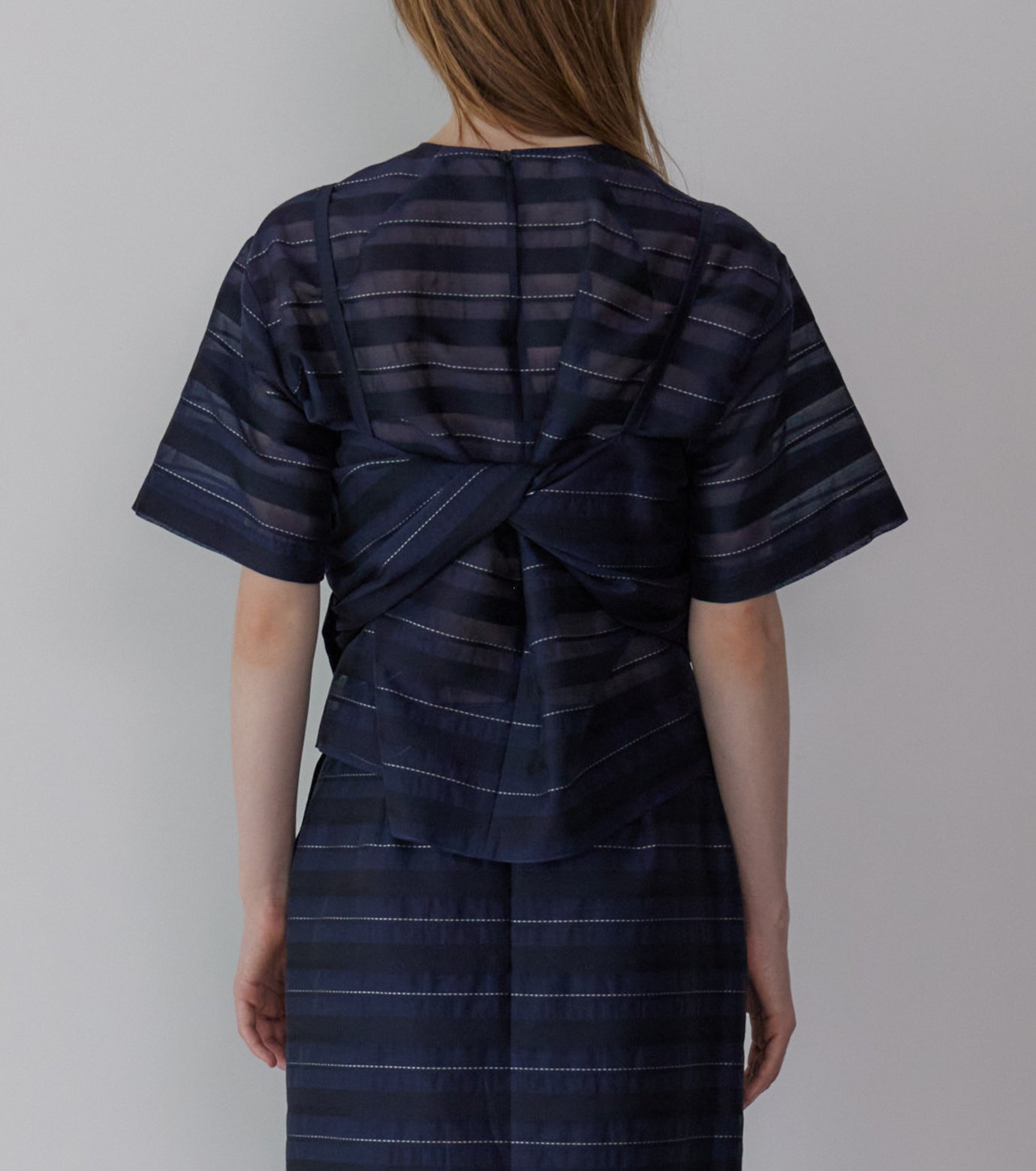 ル シェル ブルー - LE CIEL BLEU | Jacquard Sheer Stripe