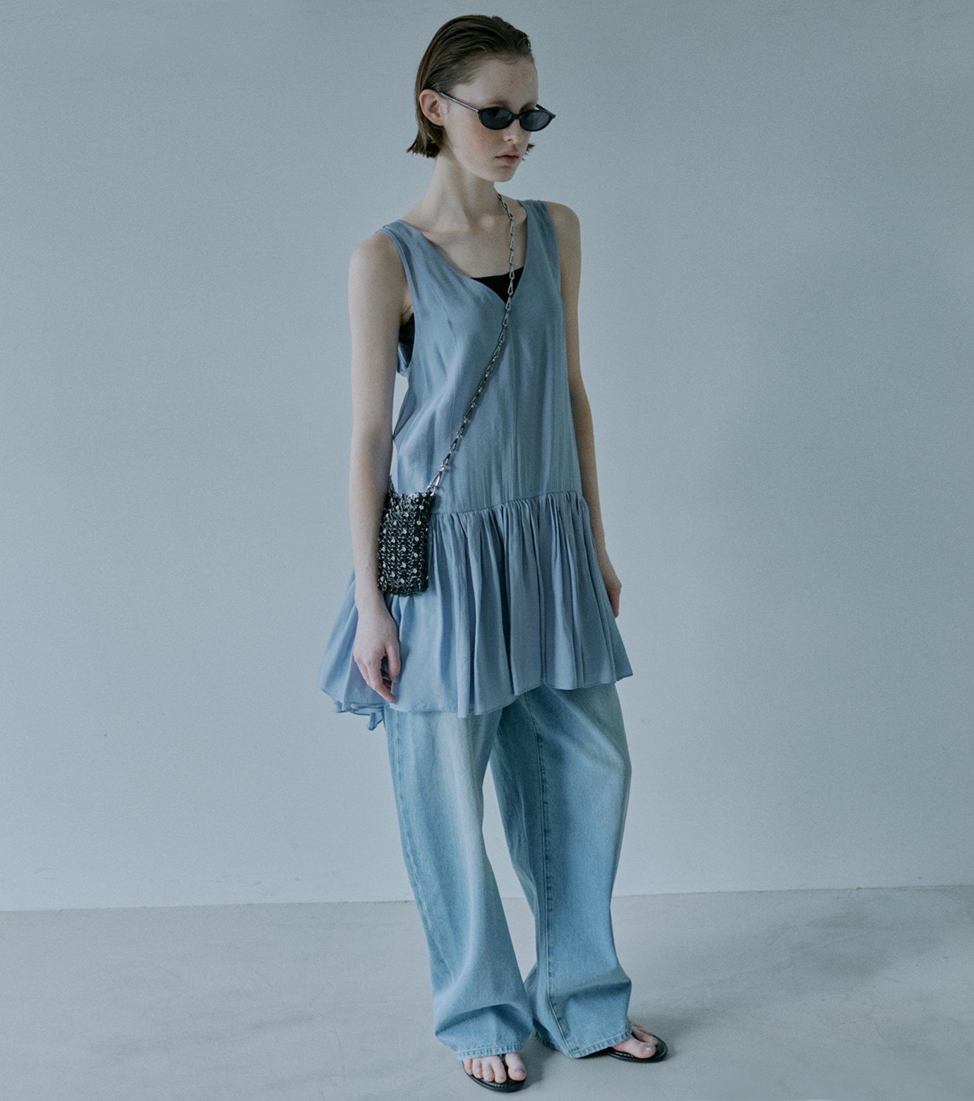 ル シェル ブルー - LE CIEL BLEU | Organza Back-Bow Detail | RESTIR