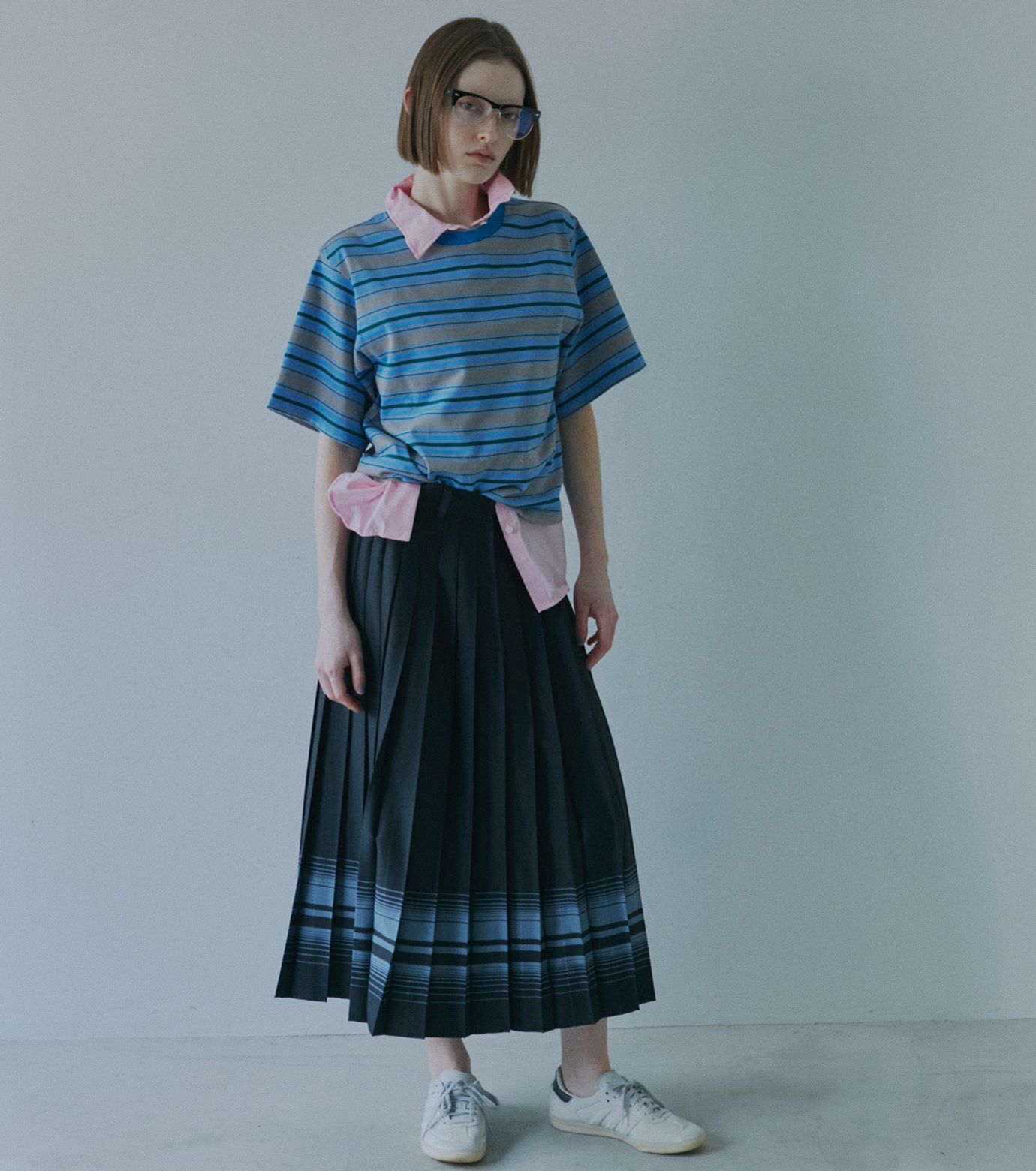 LE CIEL BLEU ジップ　スウェット　トップス ル シェル ブルー - LE CIEL BLEU | Sleeveless Shirt w/Wire