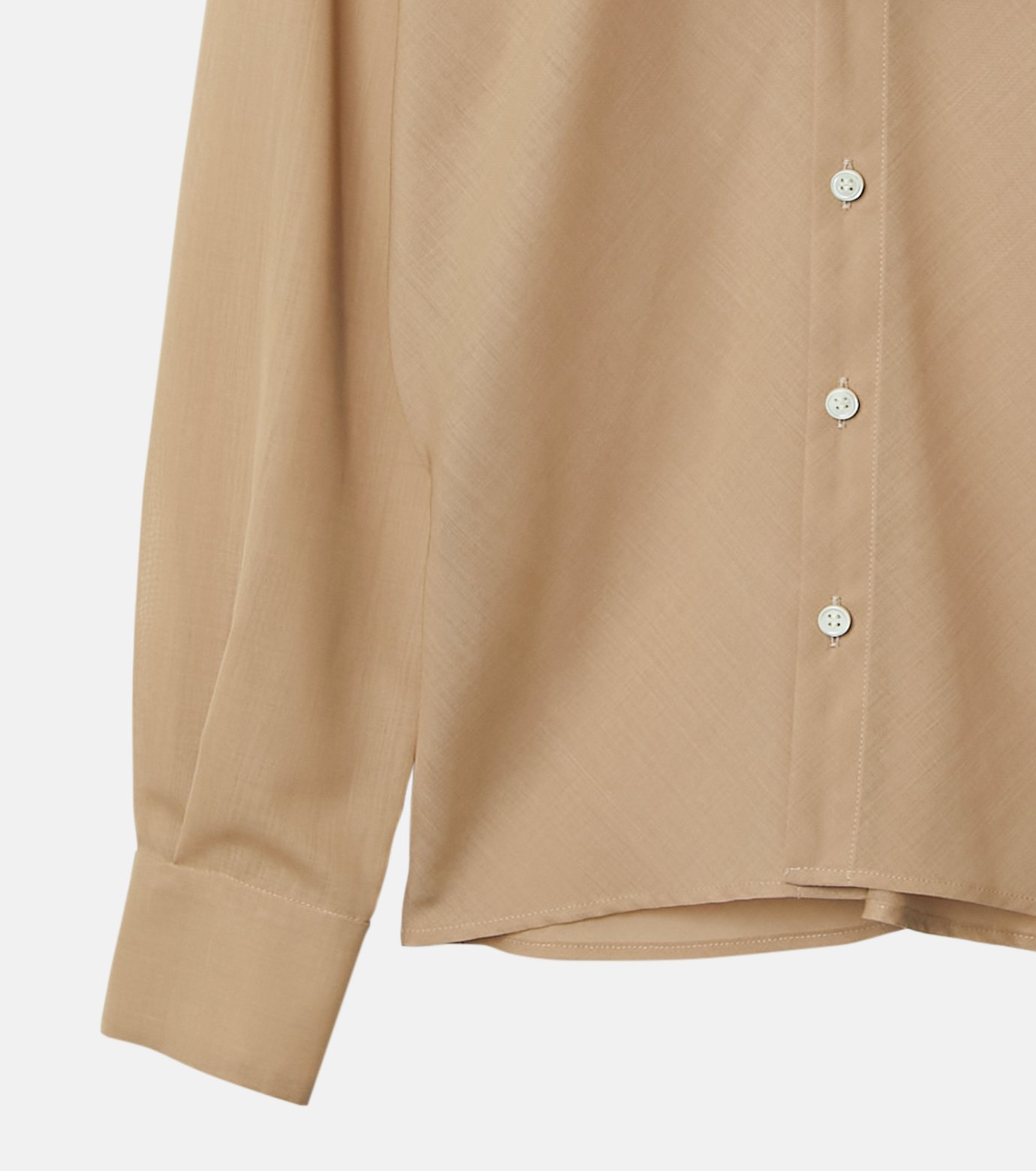 ル シェル ブルー - LE CIEL BLEU | Sheer Wool Shirt w/Neck | RESTIR