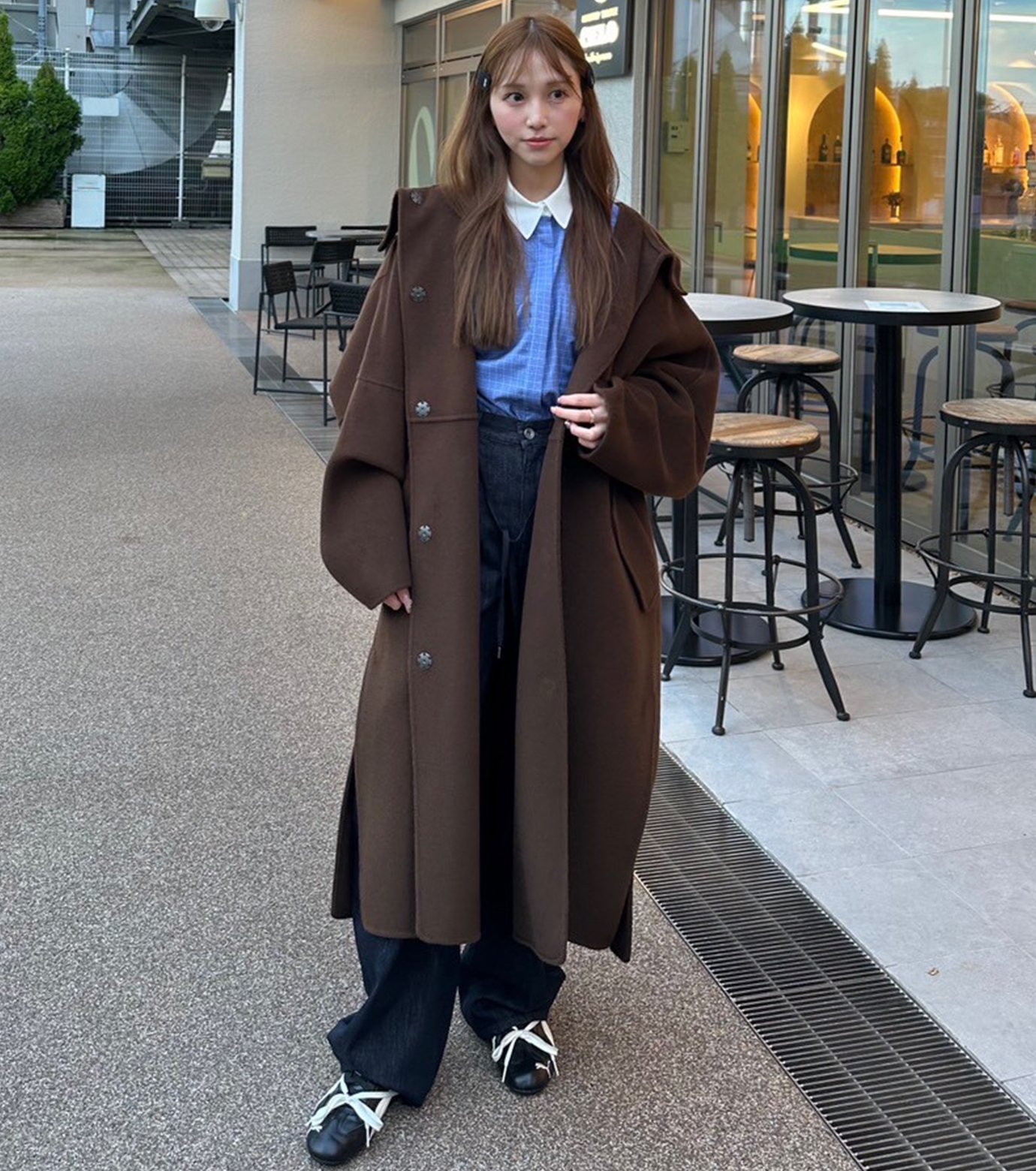 ル シェル ブルー - LE CIEL BLEU | Sheer Checkered Shirt | RESTIR