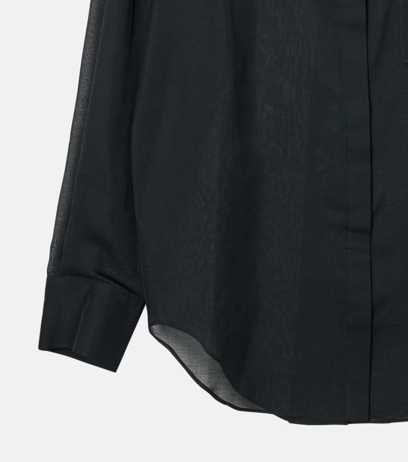 ル シェル ブルー - LE CIEL BLEU | Sheer Shirt w/Contrast | RESTIR