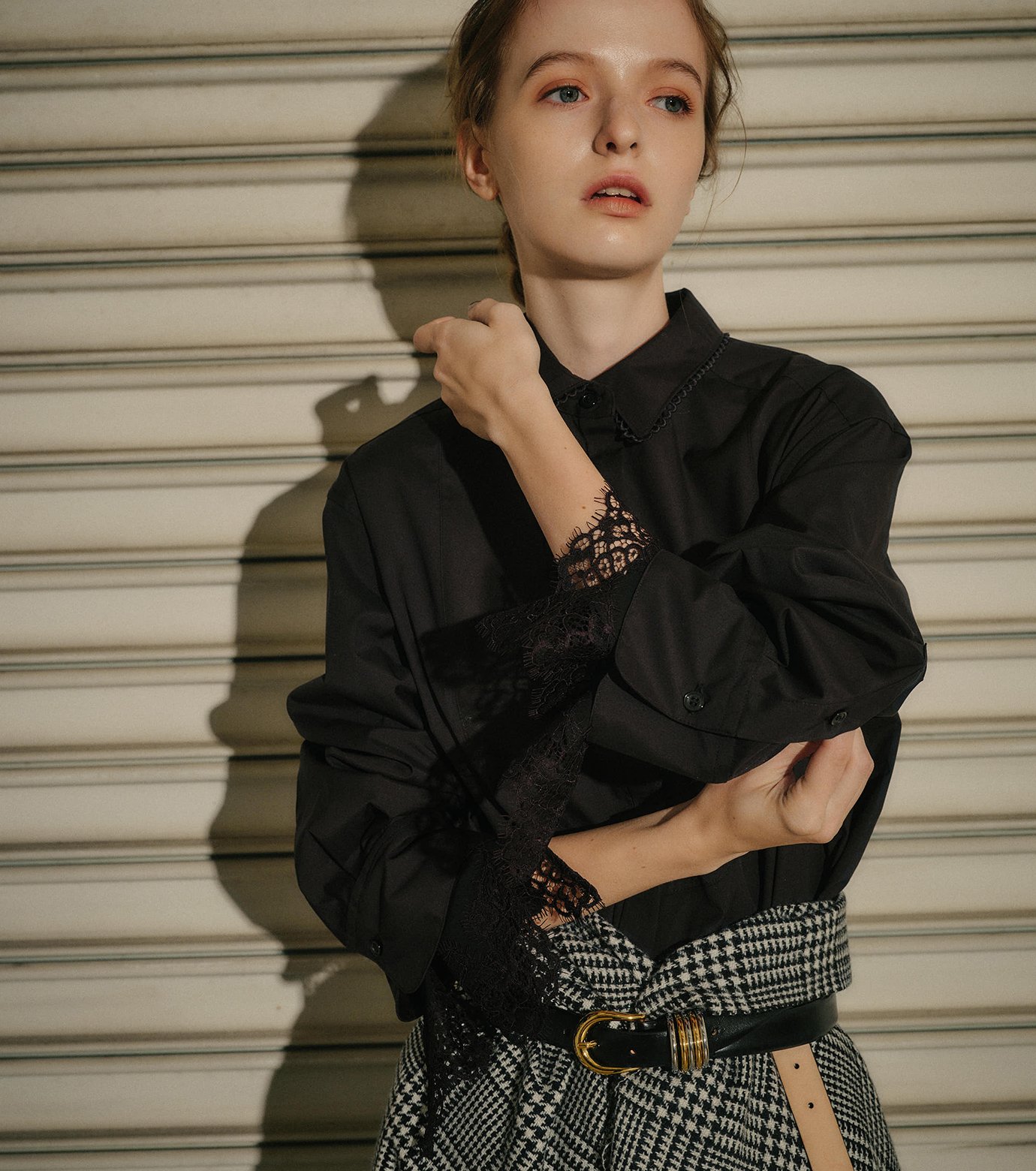 ル シェル ブルー - LE CIEL BLEU | Voile Shirt w/Detachable Lace