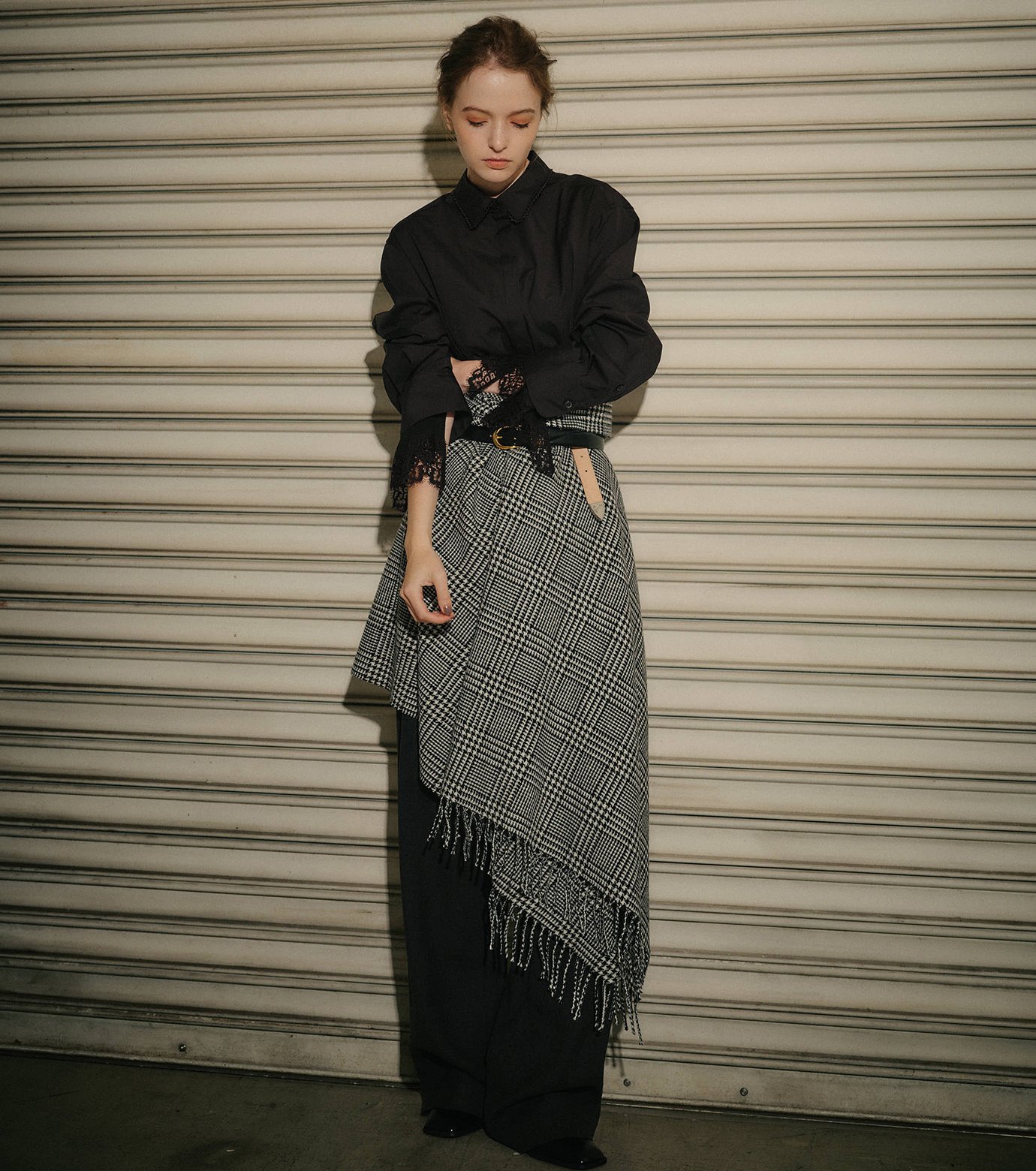 その他 LE-CIEL ル シェル ブルー - LE CIEL BLEU | Voile Shirt w/Detachable Lace