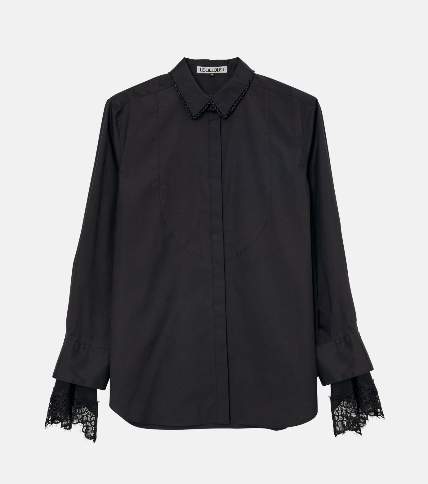 ル シェル ブルー - LE CIEL BLEU | Voile Shirt w/Detachable Lace