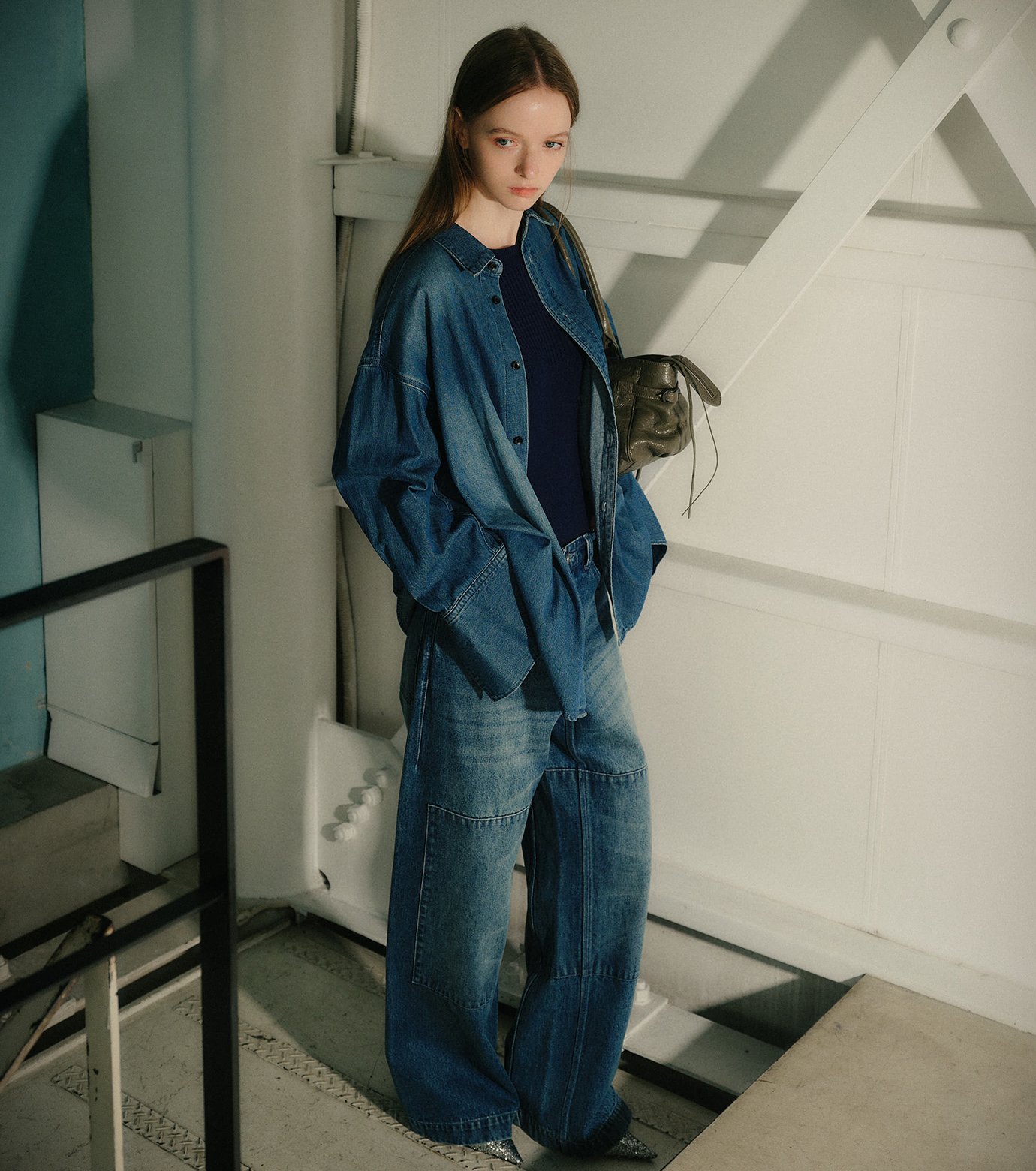 ルシェルブルー　Denim Oversized Shirt ル シェル ブルー - LE CIEL BLEU | Denim Oversized | RESTIR リステア