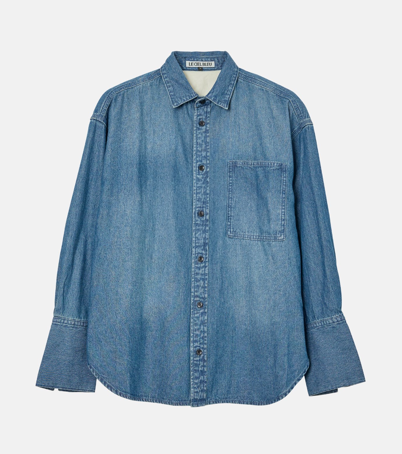 ルシェルブルー　Denim Oversized Shirt ル シェル ブルー - LE CIEL BLEU | Denim Oversized | RESTIR リステア