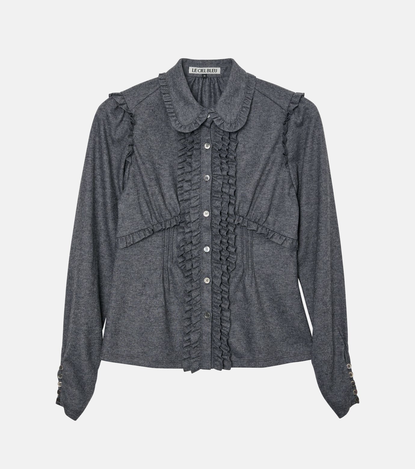 ル シェル ブルー - LE CIEL BLEU | Jersey Shirt w/Frilled | RESTIR