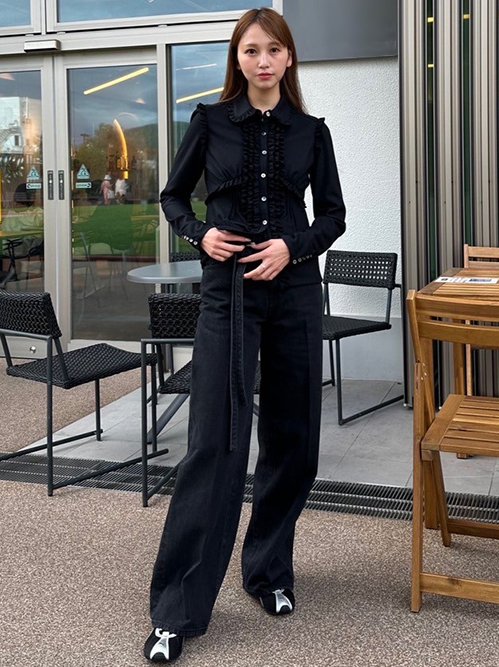 LE CIEL BLEU ブラッシュトウールクロップドシャツ(有村架純さん着用) ルシェルブルー - LE CIEL BLEU - SHIRTS | RESTIR リステア