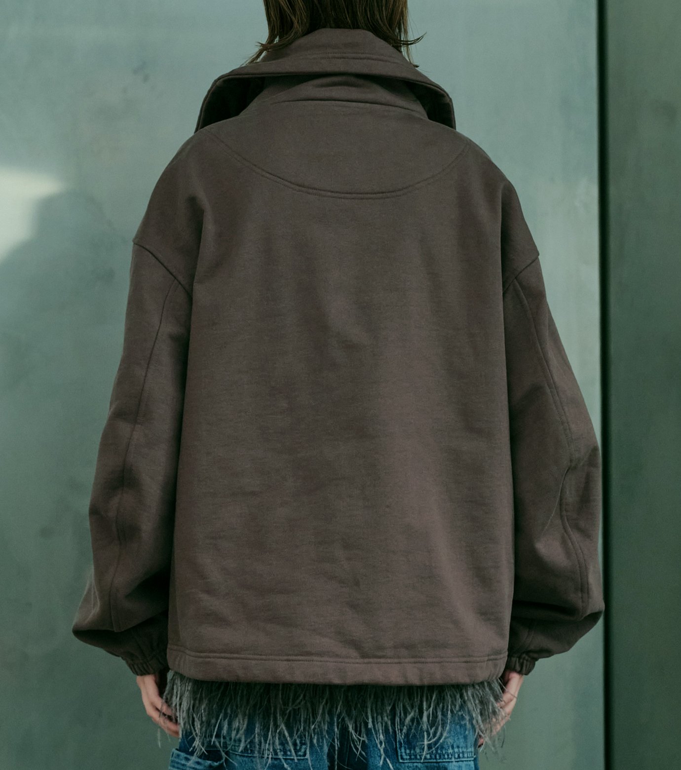 ル シェル ブルー - LE CIEL BLEU | Anorak Sweatshirt-Charcoal