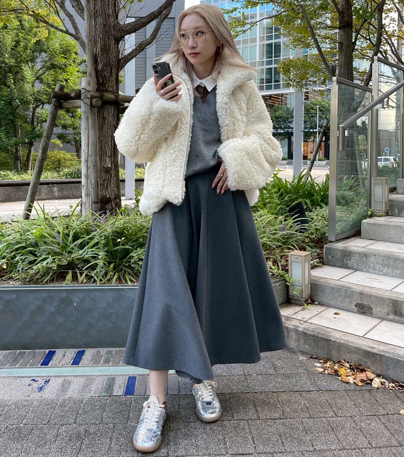 ル シェル ブルー - LE CIEL BLEU | Faux Shearling Zip-Up | RESTIR