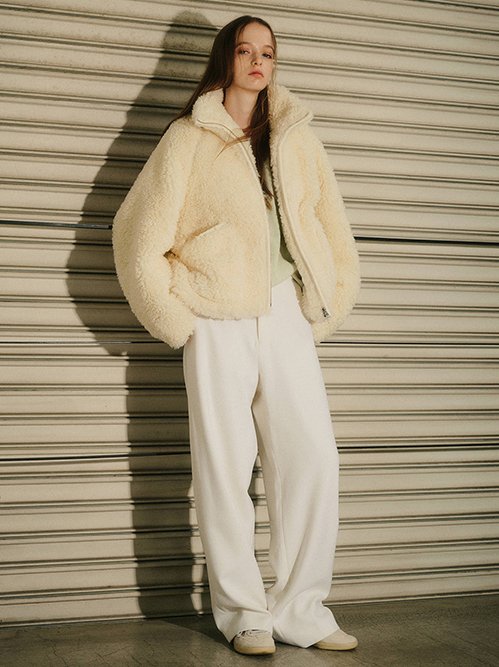 LE CIEL BLUE ルシェルブルー　メルトン　フードコート　オフホワイト フードダブルフェイスコート / Hooded Double-Face Coat（その他