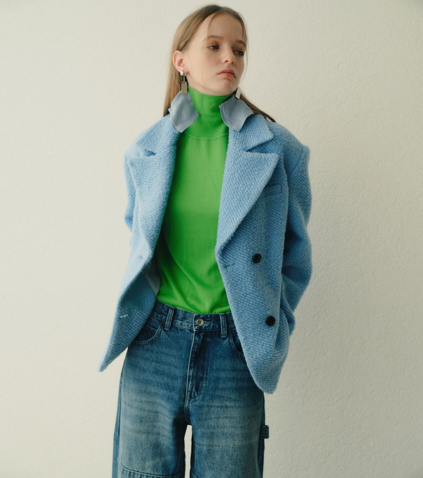 ル シェル ブルー - LE CIEL BLEU | Roving Tweed Oversized | RESTIR