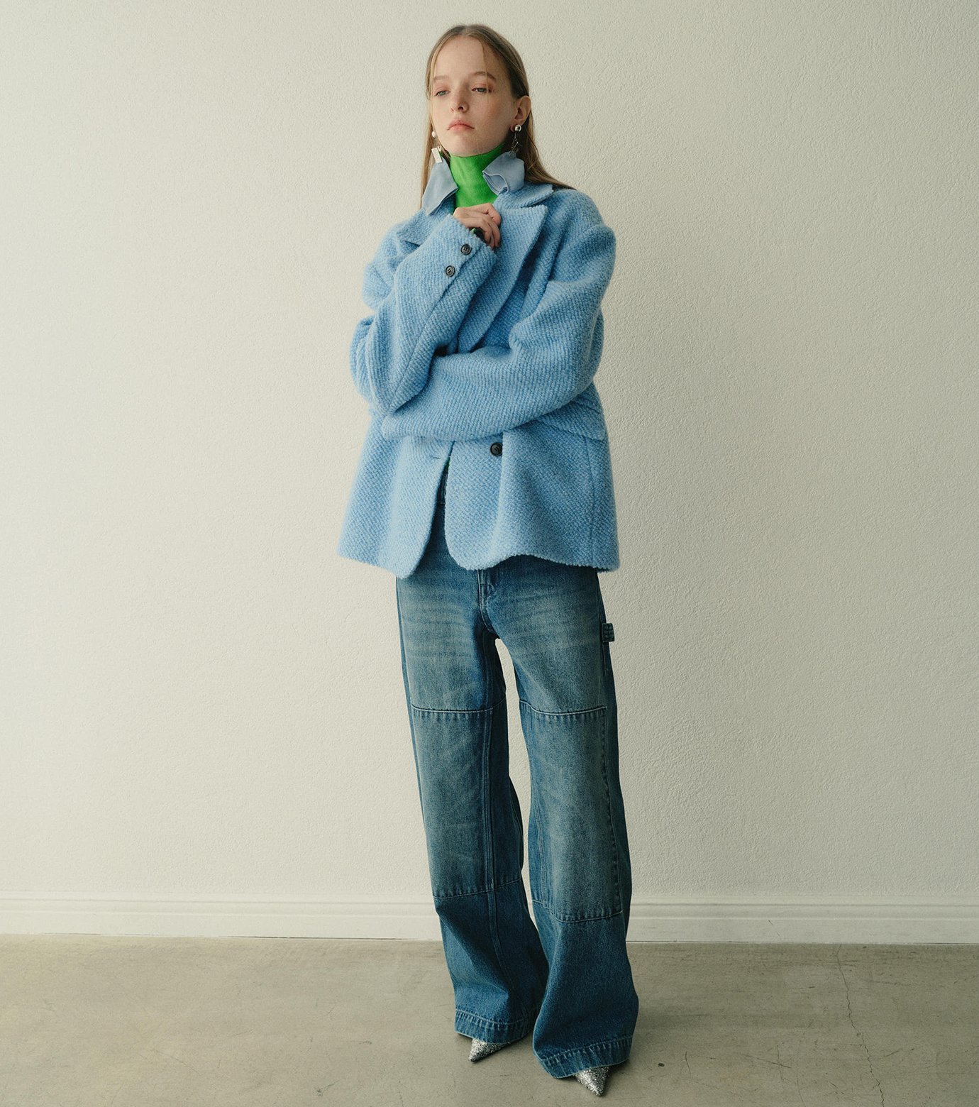 ル シェル ブルー - LE CIEL BLEU | Roving Tweed Oversized | RESTIR