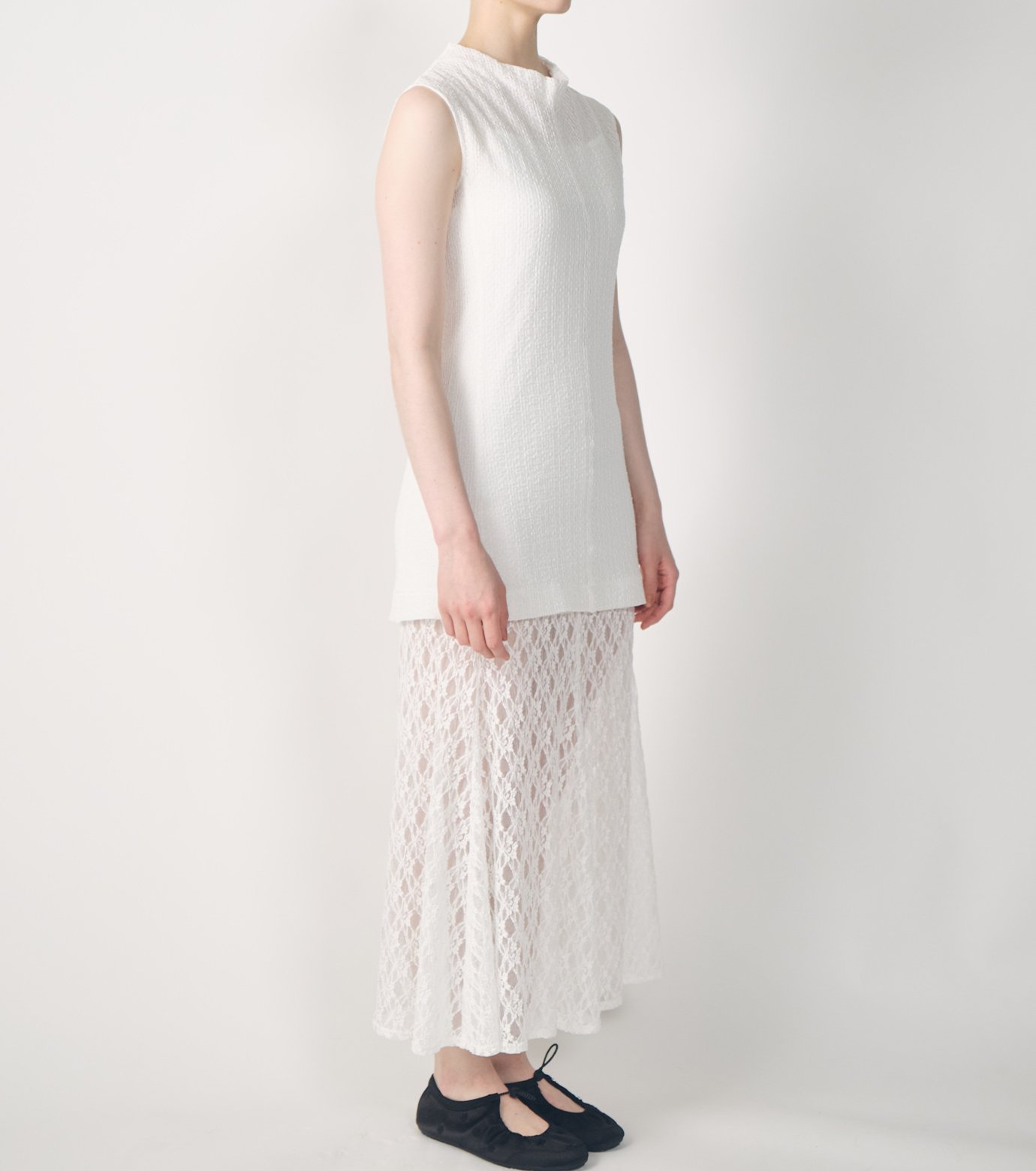 新品未使用　LE CIEL BLEU Shoulderマキシ丈op 38 ル シェル ブルー - LE CIEL BLEU | Organza Bi-Color | RESTIR