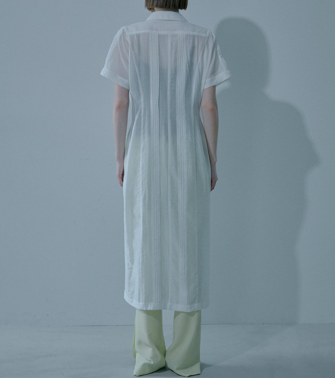 ル シェル ブルー - LE CIEL BLEU | Pleated Dress-White-36の通販 