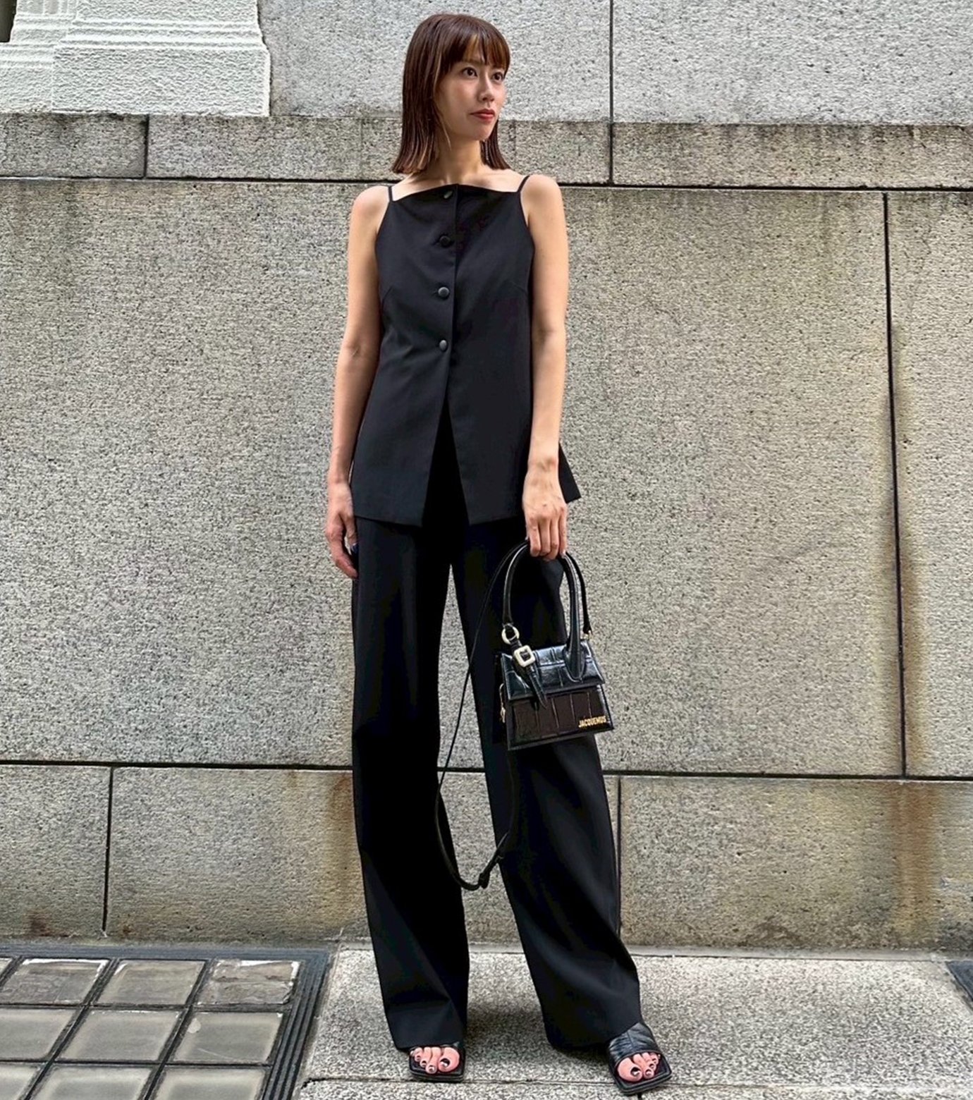 ル シェル ブルー - LE CIEL BLEU | Suiting Jumpsuit-Black-36