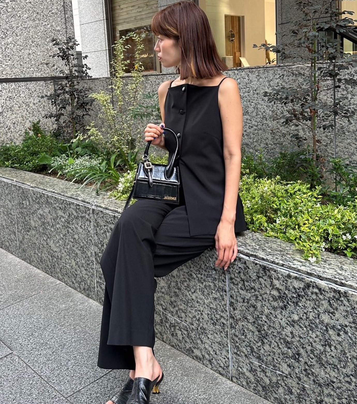 専用　ルシェルブルー　ワンピース　38 ルシェルブルー LE CIEL BLEU 24SS Round Form Dress ロング