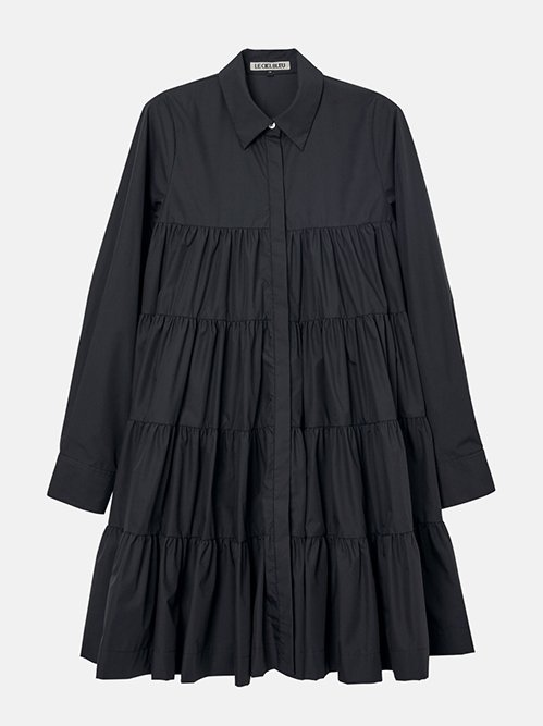 Dramatic Gathered Shirt Dress
