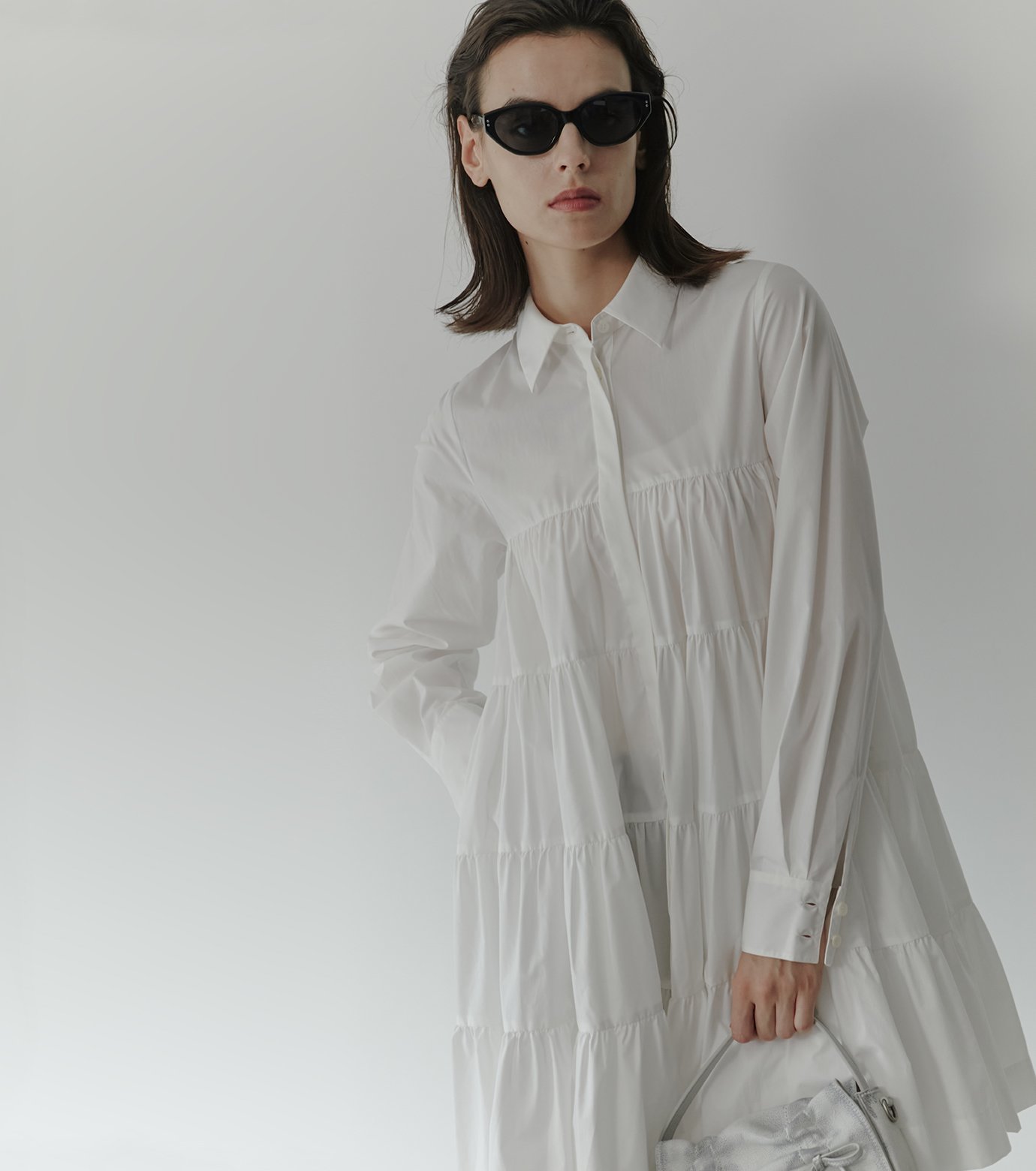 ル シェル ブルー - LE CIEL BLEU | Dramatic Gathered Shirt | RESTIR
