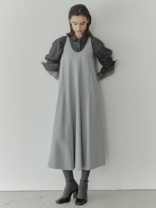 ル シェル ブルー - LE CIEL BLEU | Sleeveless Twill A-line | RESTIR