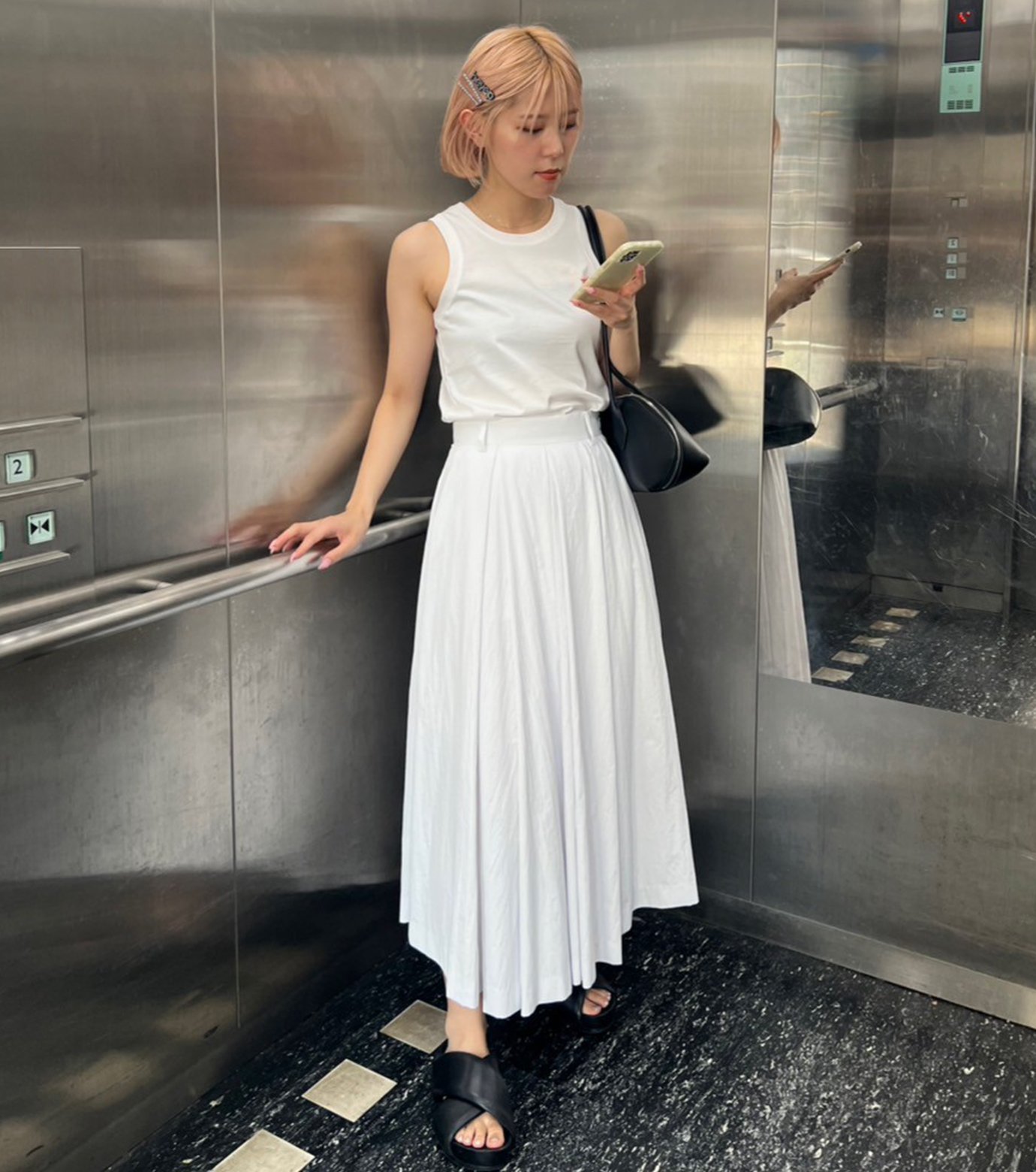 ル シェル ブルー - LE CIEL BLEU | Taffeta Midi | RESTIR リステア