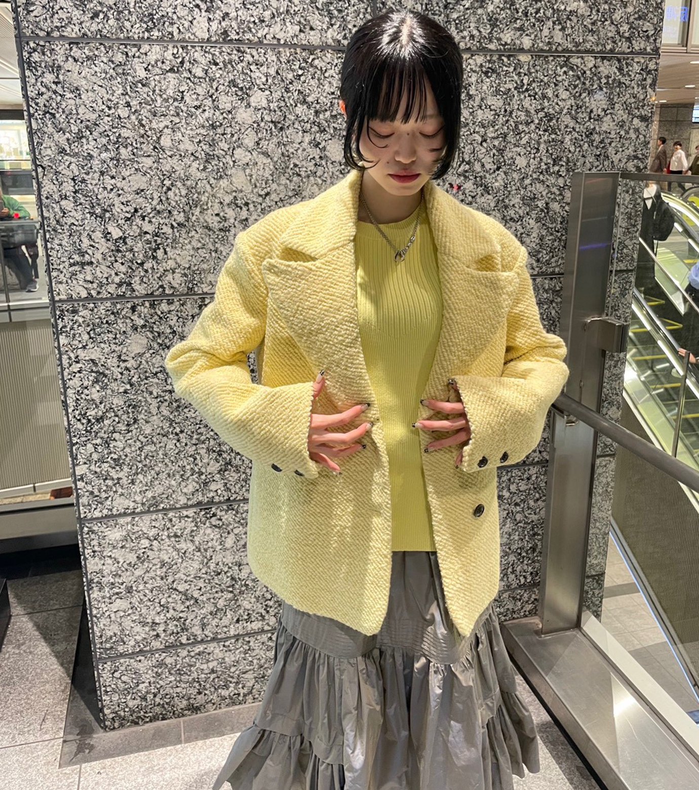ル シェル ブルー - LE CIEL BLEU | 【ウエストゴム】Taffeta Gathered