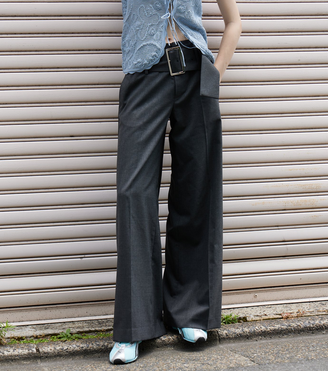 ル シェル ブルー - LE CIEL BLEU | Relaxed Fit Trousers w