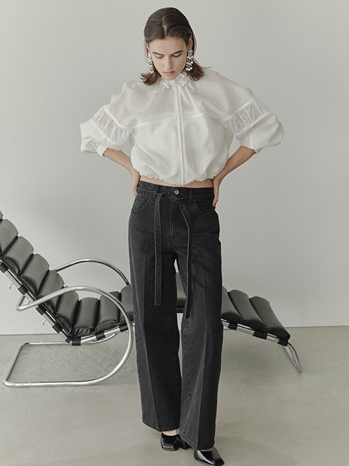 その他 LE-CIEL ル シェル ブルー - LE CIEL BLEU | Front Tuck Wide Denim