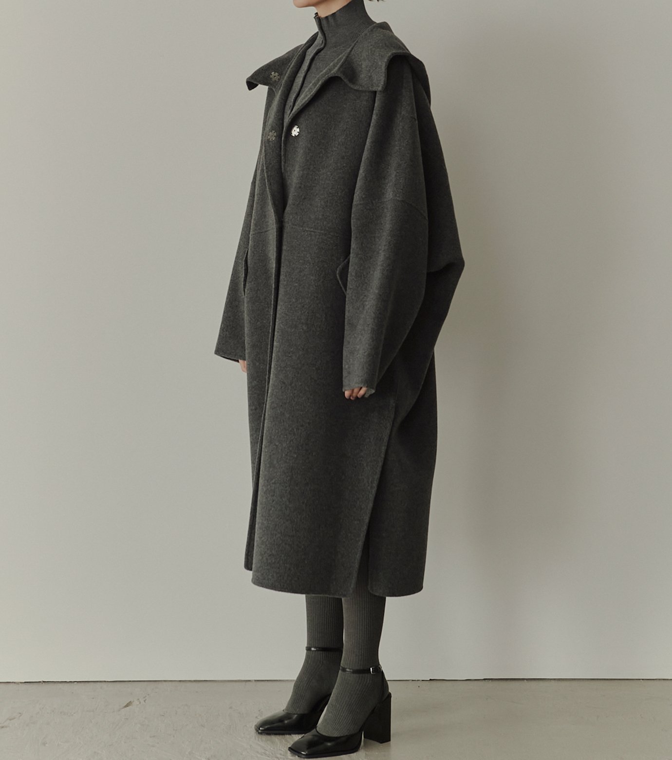 LE CIEL BLEU アイボリー Hooded Over COAT 36 LE CIEL BLEU アイボリー Hooded Over COAT 36 LE CIEL BLEU