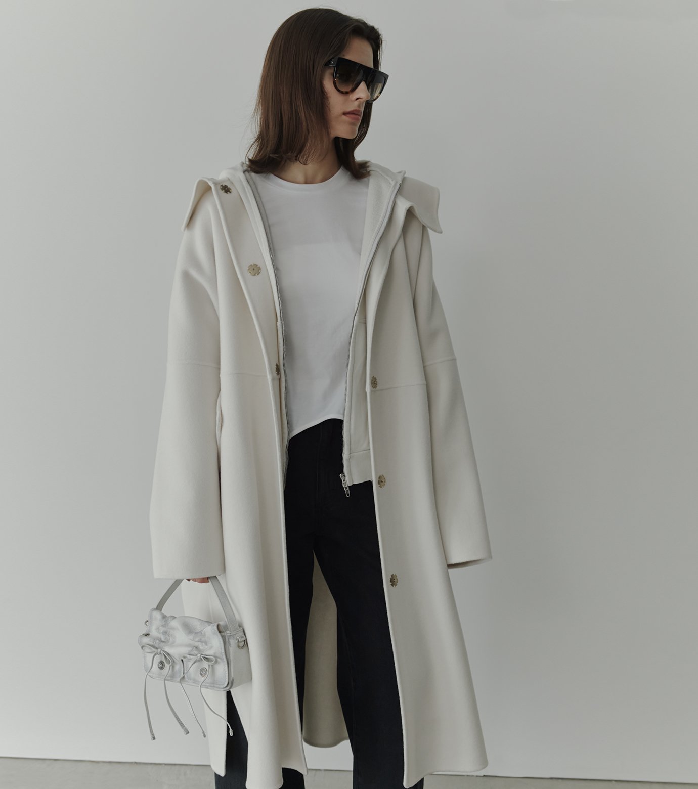 ル シェル ブルー - LE CIEL BLEU | Hooded Double-Face Coat