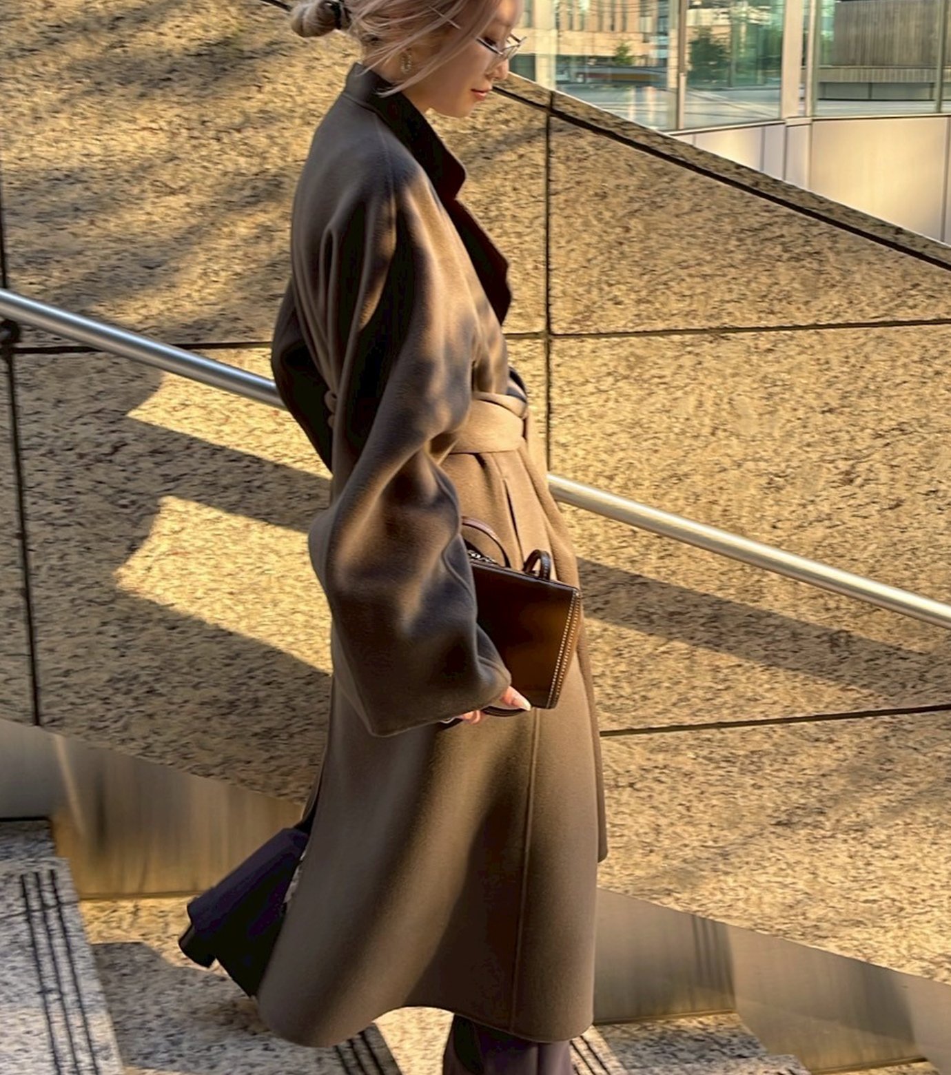 ル シェル ブルー - LE CIEL BLEU | Double-Face Wrap Coat | RESTIR 