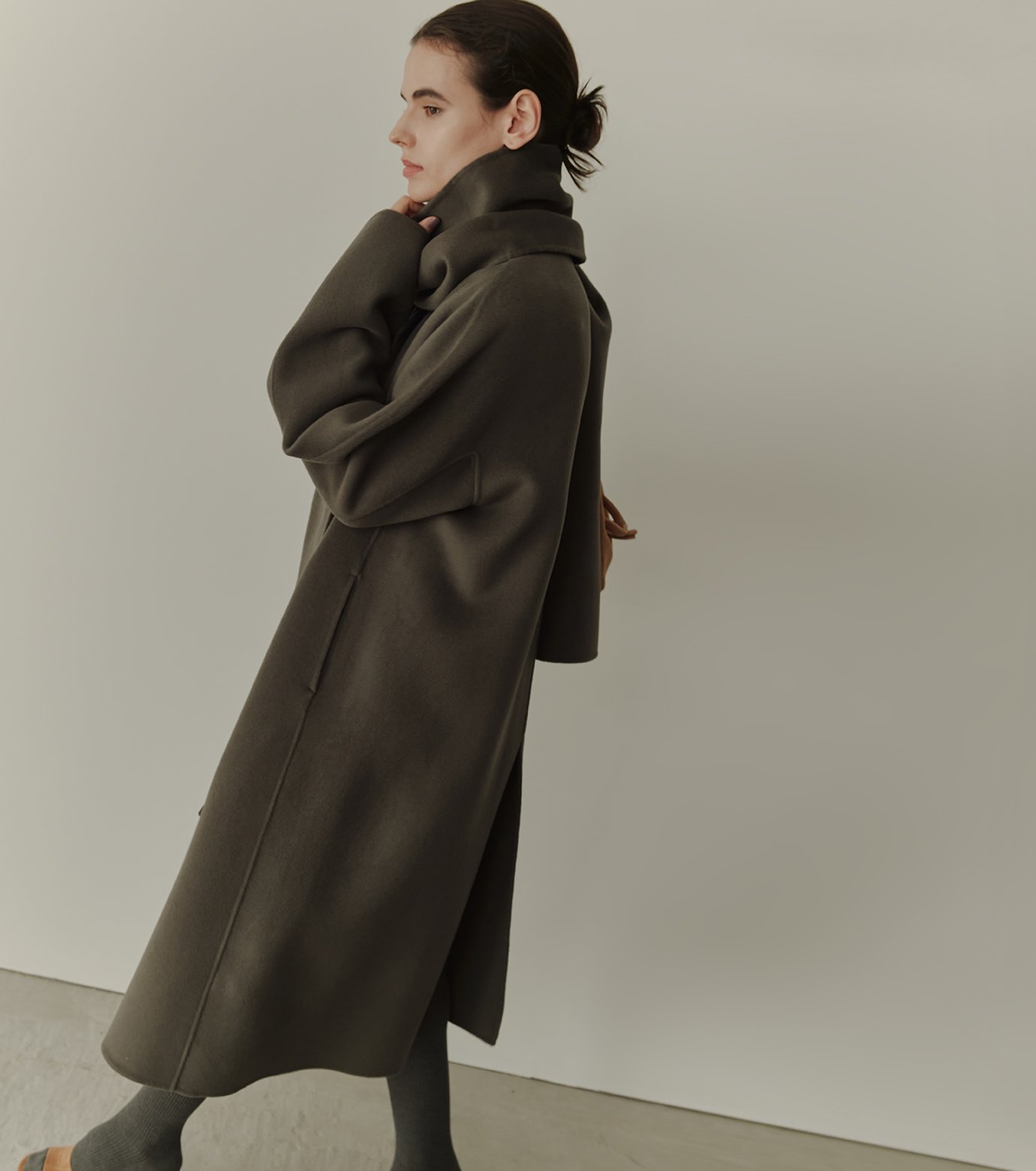 LE CIEL BLEU Double-Face Wrap Coat 新品 ル シェル ブルー - LE CIEL BLEU | Double-Face Wrap Coat | RESTIR