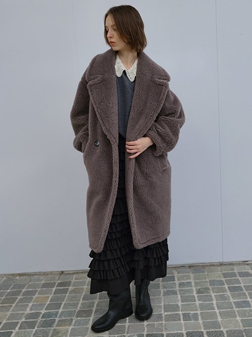 Faux Shearling Cocoon Coat