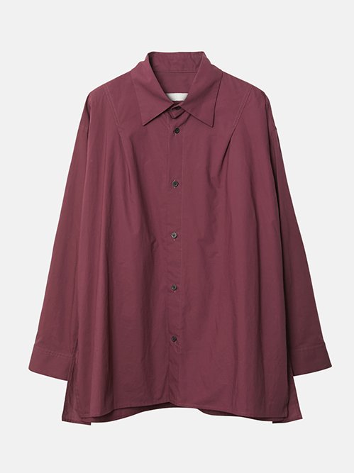 LE CIEL BLEU コントラスティングファブリックシャツ ル シェル ブルー - LE CIEL BLEU | Hook Eye Blazer Shirt