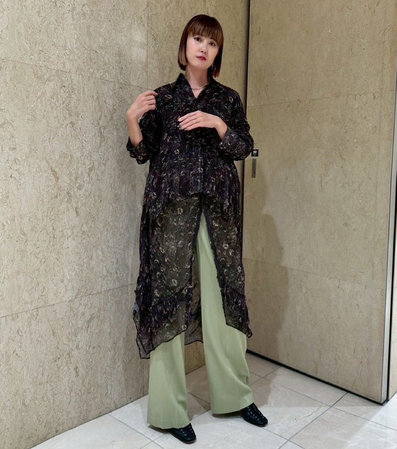 スカート IRENENNE Gathered Dressw/Floral&Mineral アイレネ - IRENENNE | Gathered Dressw/Floral&Mineral