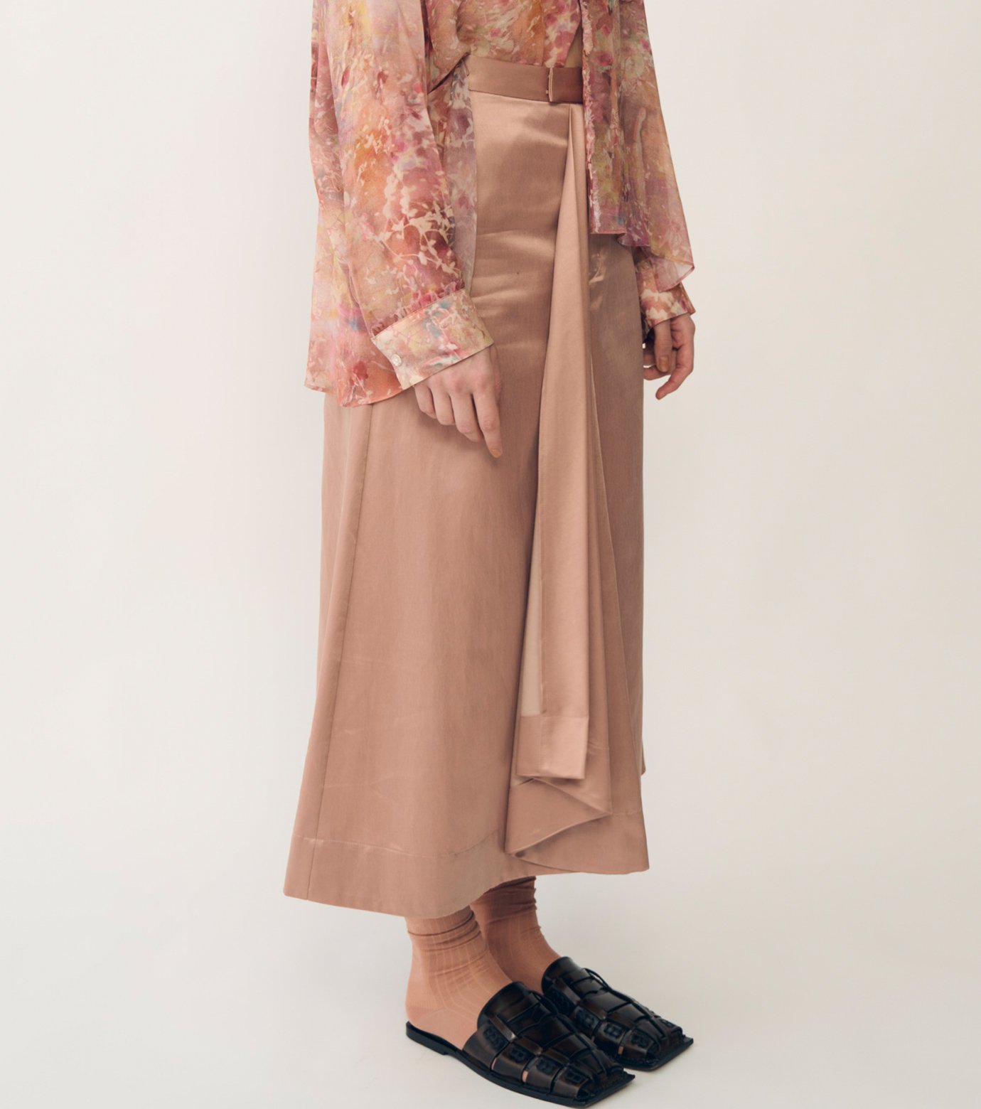 アイレネ - IRENENNE | Skirt w/Front Draped Detail-Pink-34の